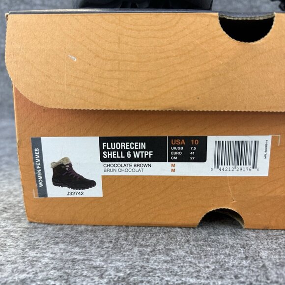 ✅Women's 10M Merrell Fluorecein Winter Boots Brown Waterproof Faux Fur Insulated - Picture 3 of 10